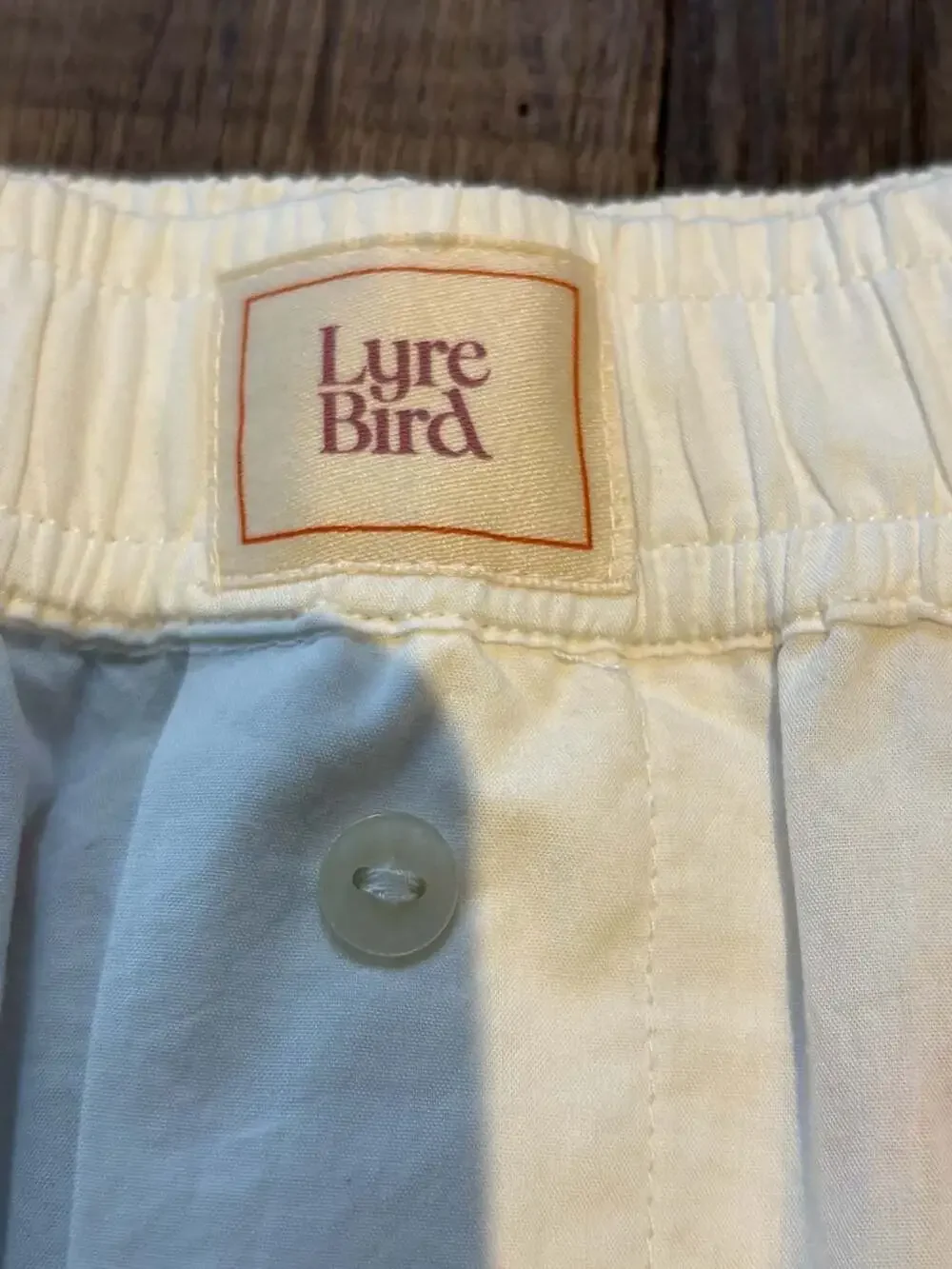 LyreBird Cross-Stitch Boxer Shorts in Ivory Comb